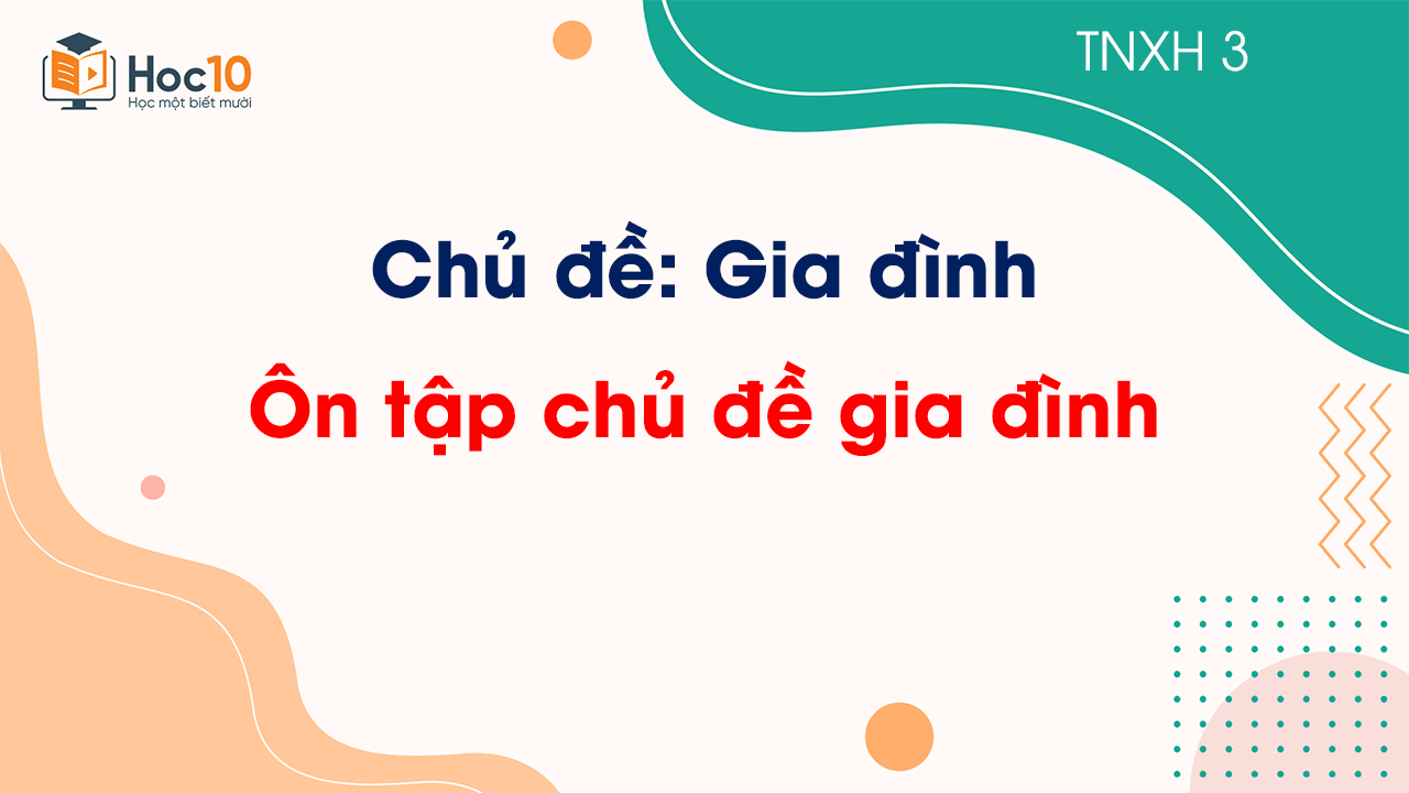 Chủ đề 1 - Ôn tập chủ đề Gia đình